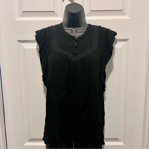 3/25$💥 Dalia Top Cami Blouse Black Boho Large Women Goth Whimsigoth